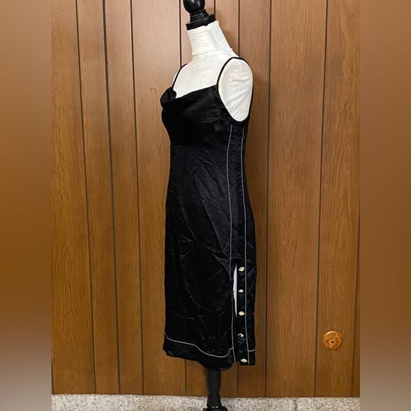 Proenza Schouler Crushed Satin Cowl Neck Midi-Dress size 6 - Picture 5 of 13